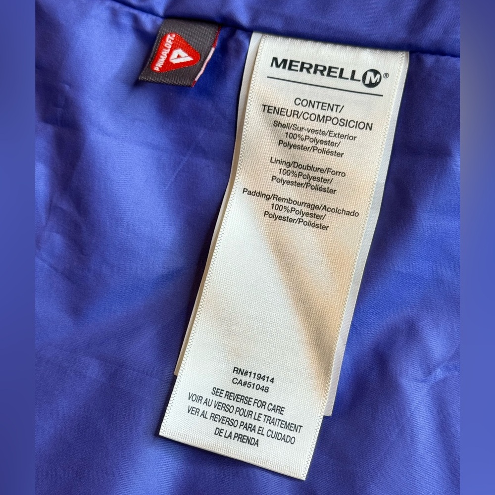 Merrell Blue Puffer Jacket - Picture 7 of 9